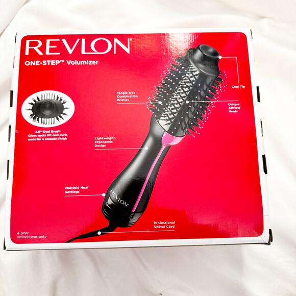 REVLON One-Step Volumizer Blow Dryer Round Brush Styler Tool NEW in box - Picture 2 of 3
